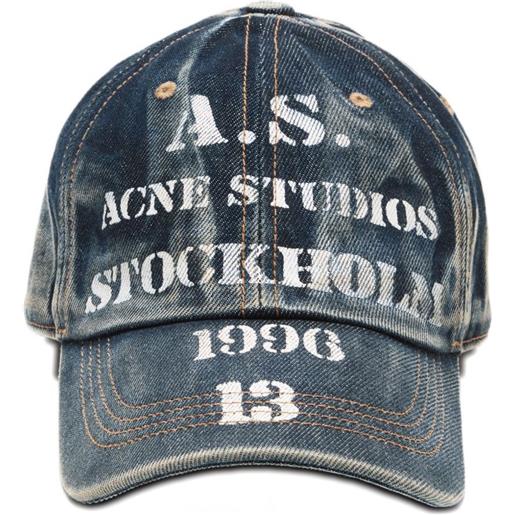 Acne Studios cappello da baseball con logo - blu