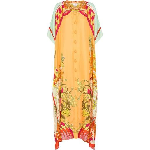 Camilla abito lungo a fiori - arancione