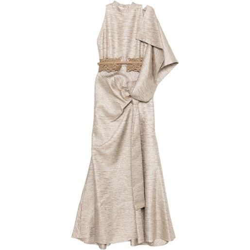 Saiid Kobeisy abito broccato - toni neutri