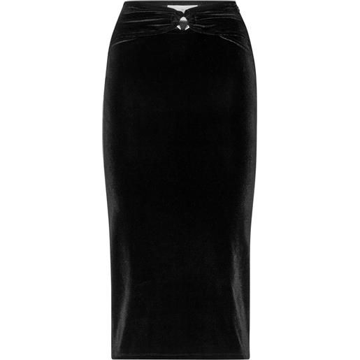 Philipp Plein gonna midi con dettagli cut-out - nero