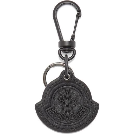Moncler portachiavi con logo - nero