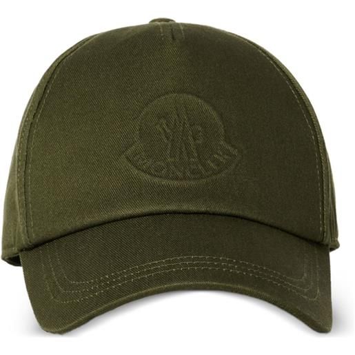 Moncler Enfant cappello da baseball con logo - verde