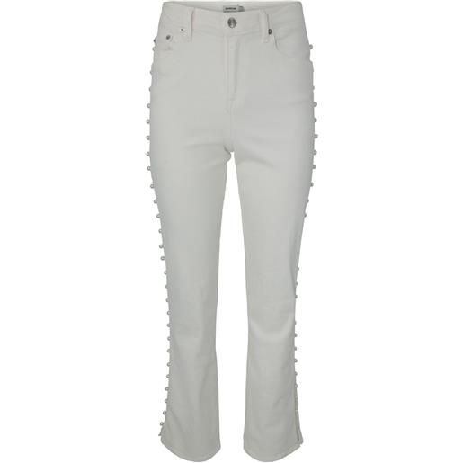 Simkhai jeans skinny a vita alta amelia - toni neutri