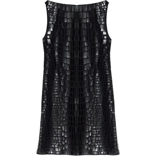 DSQUARED2 abito corto con effetto coccodrillo - nero