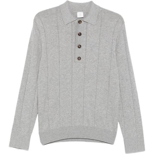 Eleventy polo a coste - grigio