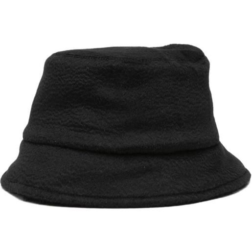 Max Mara cappello bucket con placca logo - nero
