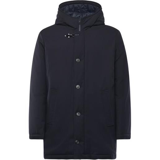 Fay giacca con cappuccio e bottoni - blu