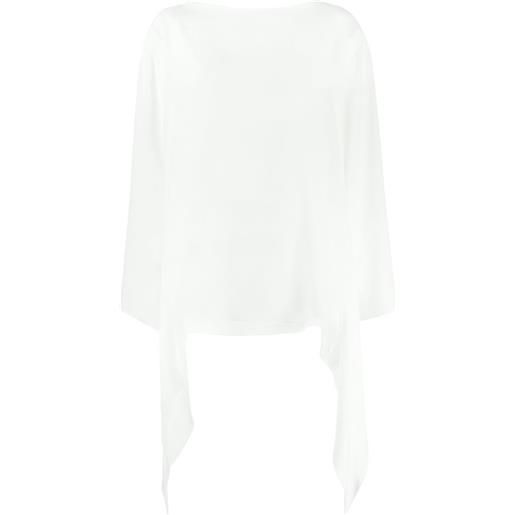 Alberta Ferretti blusa drappeggiata - bianco