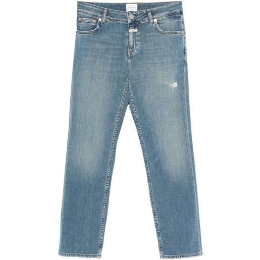 Closed jeans dritti con effetto vissuto - blu