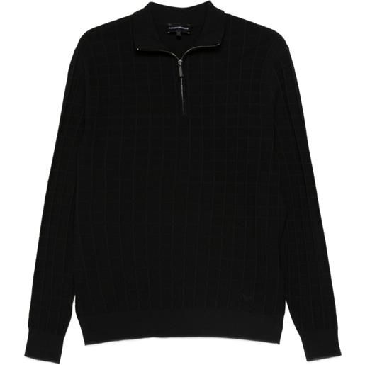 Emporio Armani maglione con zip - nero