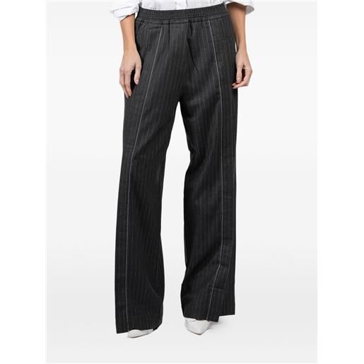Isabel Benenato pantaloni gessati - grigio