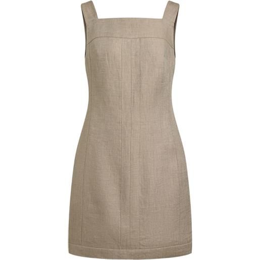 12 STOREEZ abito corto in lino - toni neutri