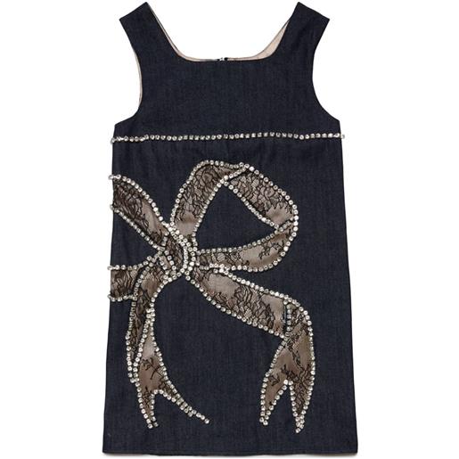 DSQUARED2 KIDS abito smanicato con decorazione - nero