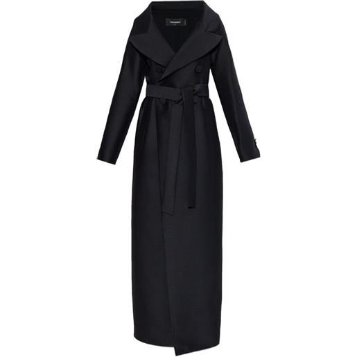 DSQUARED2 cappotto doppiopetto in lana vergine - nero
