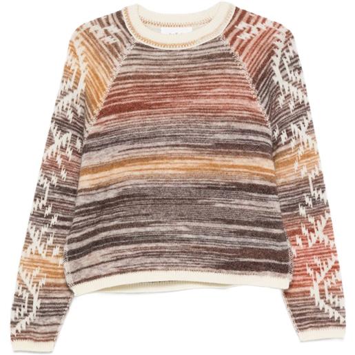 Ba&Sh maglione clodie a righe - marrone