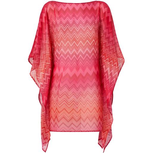 Missoni copricostume con motivo a zigzag - rosa