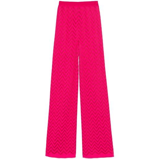 Missoni pantaloni con motivo a zigzag - rosa