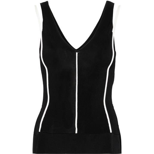 3.1 Phillip Lim canotta a righe con scollo a v - blu