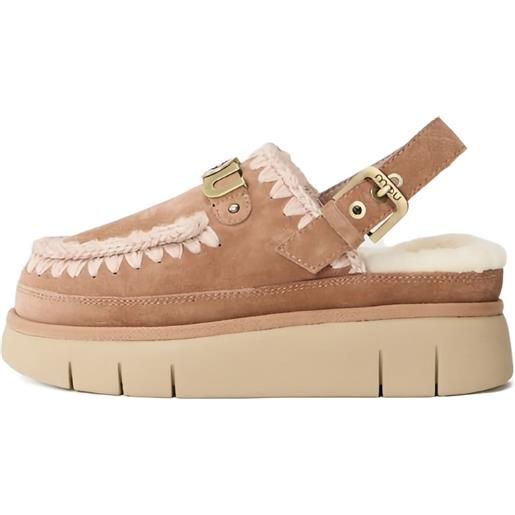 Mou mules bounce con cinturino posteriore - marrone