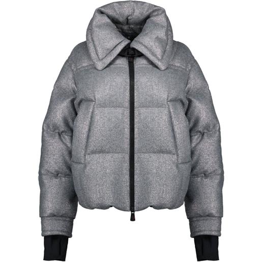 Moncler Grenoble piumino con zip - grigio