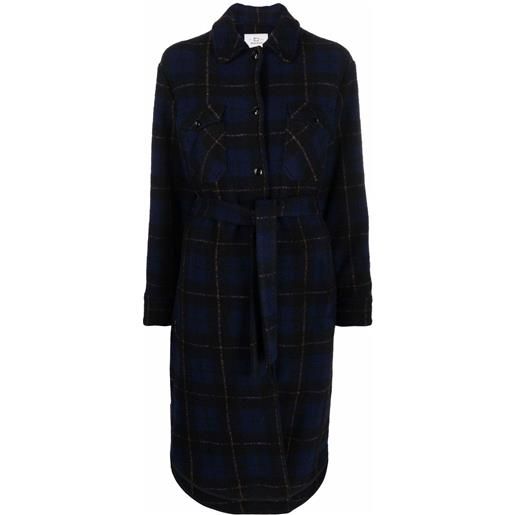 Woolrich cappotto tartan - blu