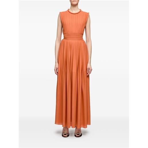 Giambattista Valli abito smanicato con pieghe - arancione