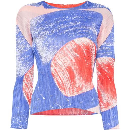 Pleats Please Issey Miyake top backlight - blu