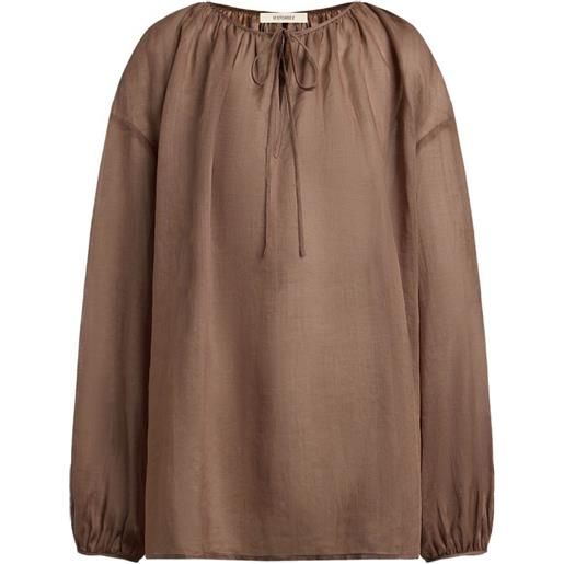 12 STOREEZ blusa rami - marrone