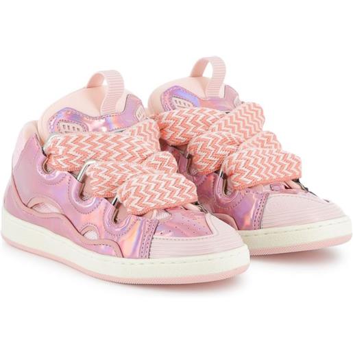 Lanvin Enfant sneakers con design a inserti - rosa