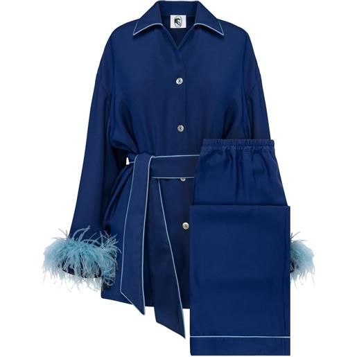 Sleeper pigiama con piume - blu