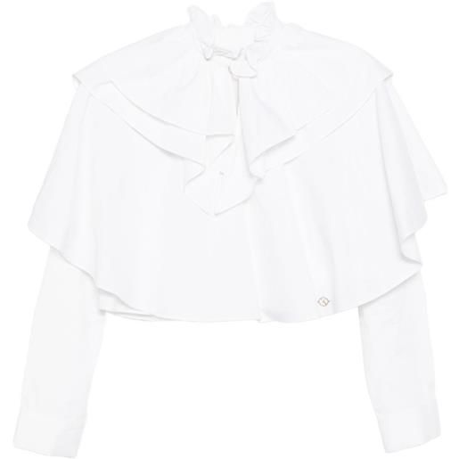 Saiid Kobeisy top in popeline - bianco