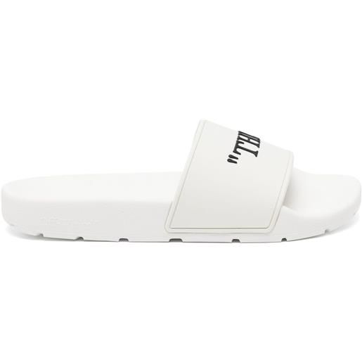 Off-White infradito con stampa - bianco