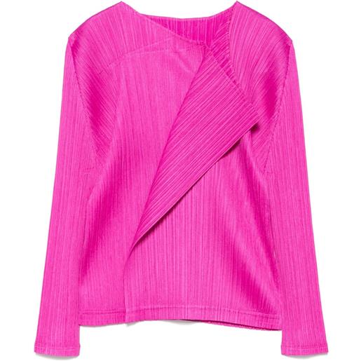 Pleats Please Issey Miyake blusa light wave - rosa