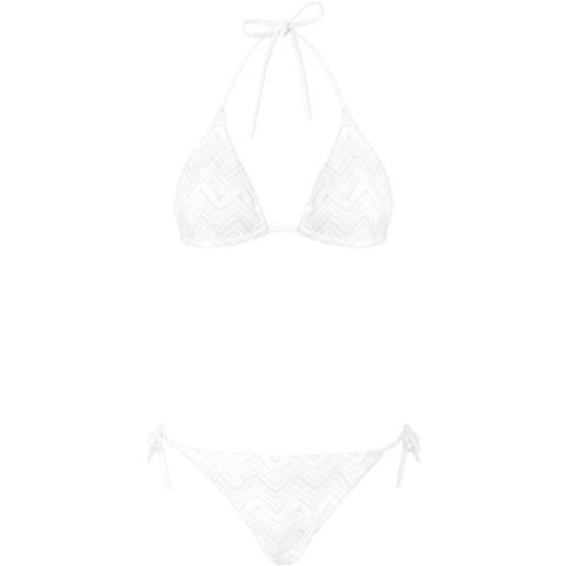 Missoni bikini con motivo a zigzag - bianco