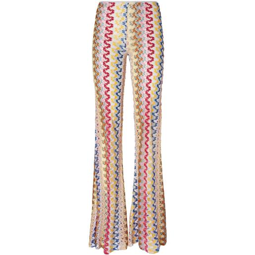 Missoni pantaloni con motivo zig-zag - rosa