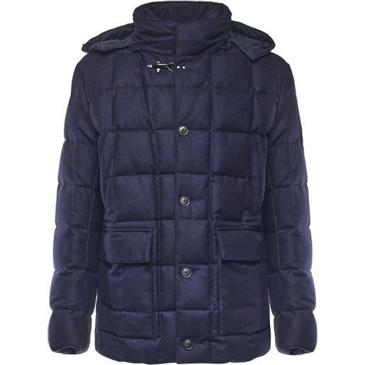 Fay giacca trapuntata con bottoni - blu