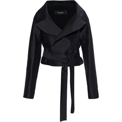 DSQUARED2 giacca con cintura - nero