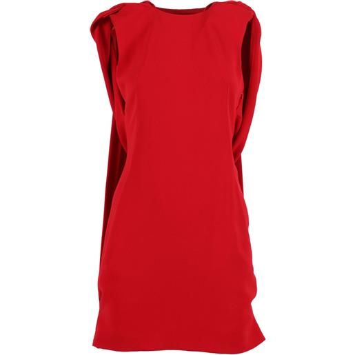 Alberta Ferretti abito corto drappeggiato - rosso