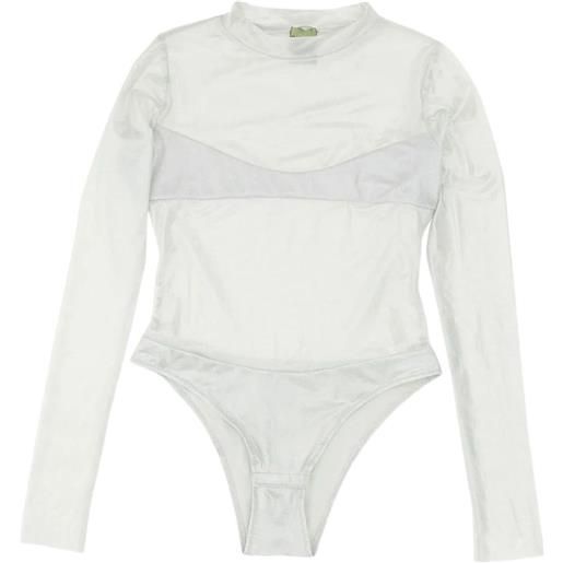 NOT AFTER TEN body a maniche lunghe - bianco