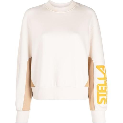 Stella McCartney felpa con design color-block - toni neutri