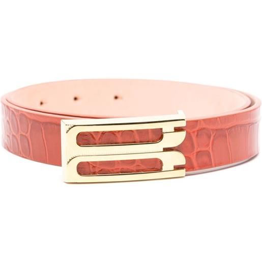 Victoria Beckham cintura con effetto coccodrillo - rosso