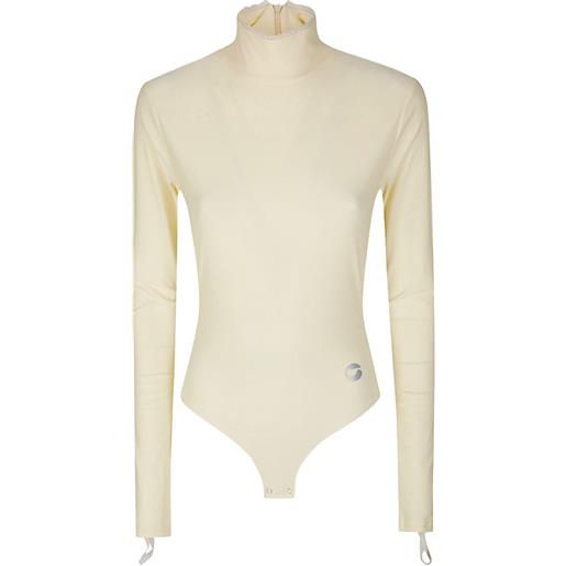 Coperni body a maniche lunghe a collo alto - giallo