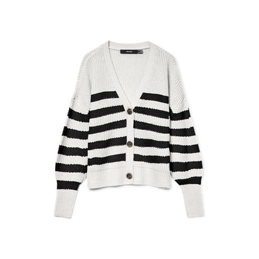 VERO MODA vmlea ls v-neck cuff cardigan noos, maglione donna, rosa yarrow, l