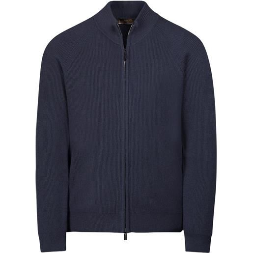 Moorer cardigan dean-ws3 a coste - blu