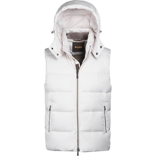 Moorer gilet fire con cappuccio - bianco