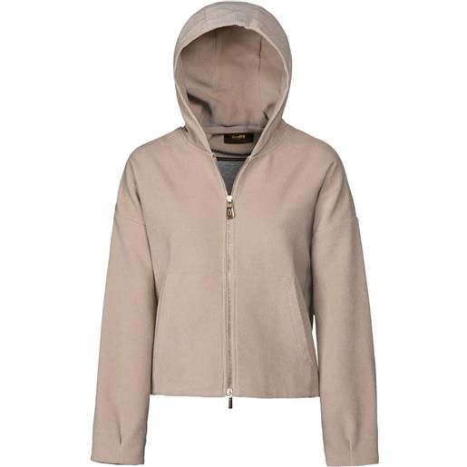 Moorer giacca ambeta-08j con cappuccio - toni neutri