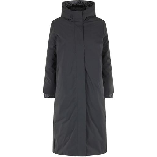 Save The Duck cappotto delphine con cappuccio - nero