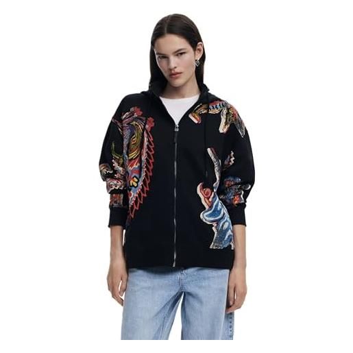 Desigual sweat_melted paisleys_l, 2000 black, s/m