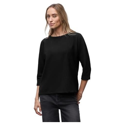 Street One 3221221 maglietta con struttura glitterata, beige sabbiato, 44 donna