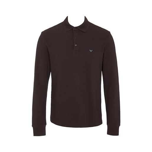 Emporio Armani felpa polo piquet uomo blu xl, blu, xl